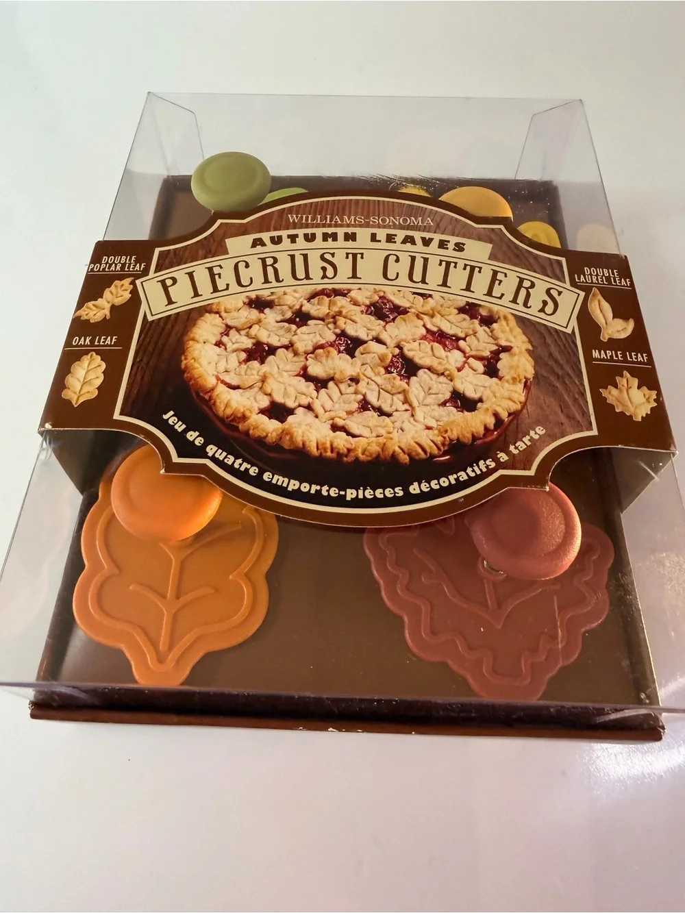 Williams Sonoma Autumn Leaves Piecrust Cutters - NIB from 2010